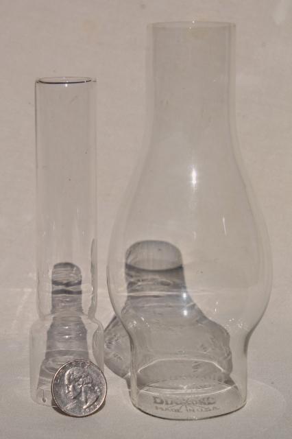 lot vintage glass lamp chimney shades for old mini lamps, small hurricanes & chimneys