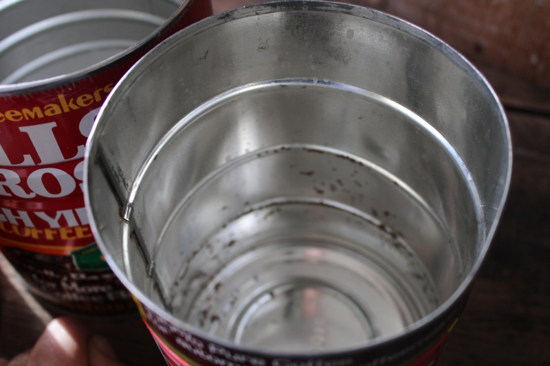 lot vintage metal coffee cans empty tins Hills, ButterNut, Folgers
