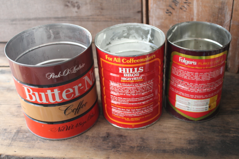 lot-vintage-metal-coffee-cans-empty-tins-hills-butter-nut-folgers