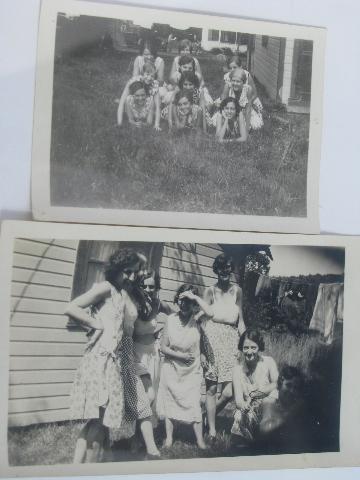 lot vintage photos, 1920-30s, farm life, soldiers & their cars & girls