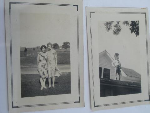 lot vintage photos, 1920-30s, farm life, soldiers & their cars & girls