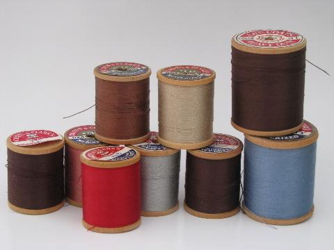 lot vintage sewing thread, heavy duty cotton for upholstery, crafts