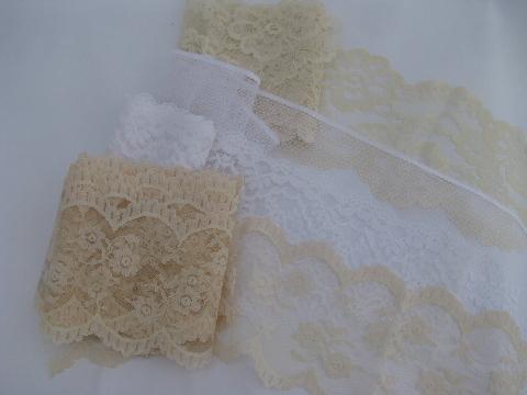 Lot Wide Floral Lace Insertion Pretty Table Runner Dresser Scarf