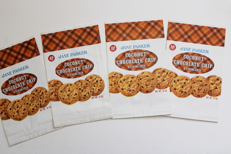 mid-century vintage A&P advertising, Jane Parker chocolate chip cookies ...