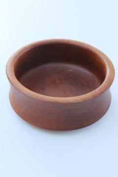 mid-century vintage Selandia Designs teak salad bowl, big mod chunky wood bowl