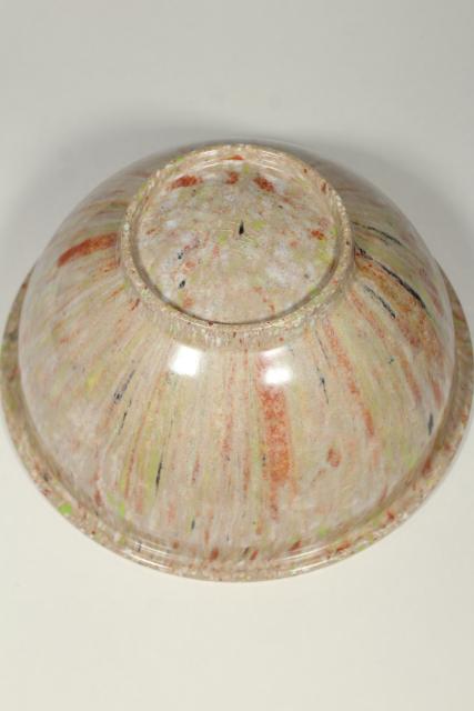 mid-century mod vintage TexasWare confetti splatter melmac mixing bowl