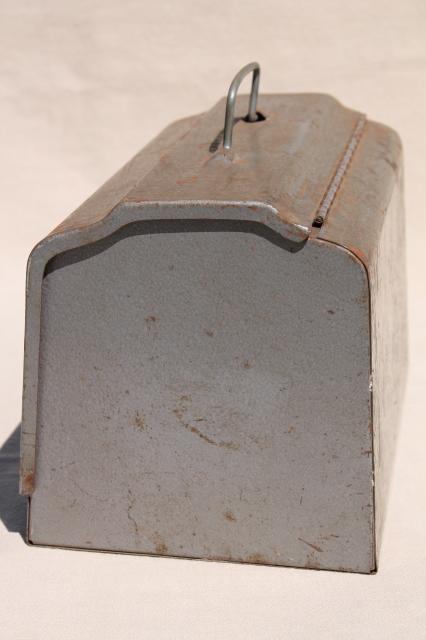 mid-century vintage Craftsman industrial metal 'lunch box' machine tool case