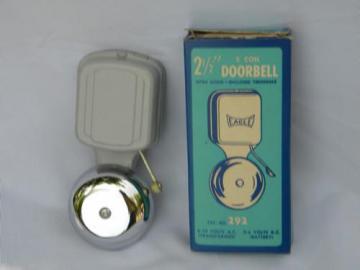 mid-century vintage Eagle volt electric shop doorbell never used