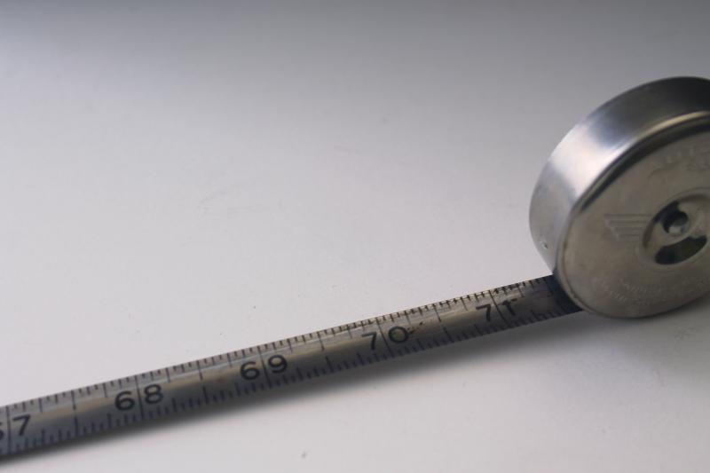 mid-century vintage Stanley tool Defiance automatic locking tape measure 6 ft