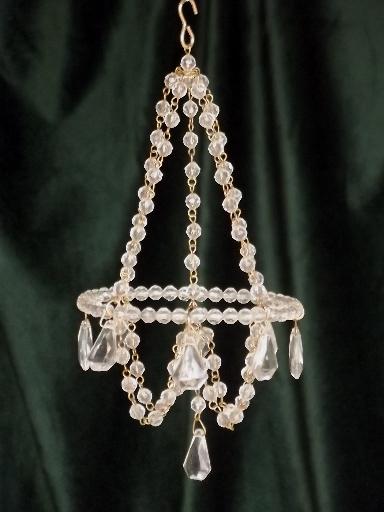 mini crystal chandelier ornaments, glass bead chandeliers set to hang