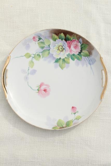 mismatched antique vintage china plates w/ different patterns, flowers &  bouquets