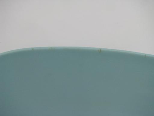mod vintage Contour melmac, oblong serving platter in retro turquoise