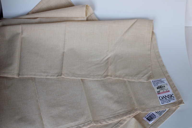 mod vintage new w/ labels Dansk Colorloom natural color cotton napkins set of four