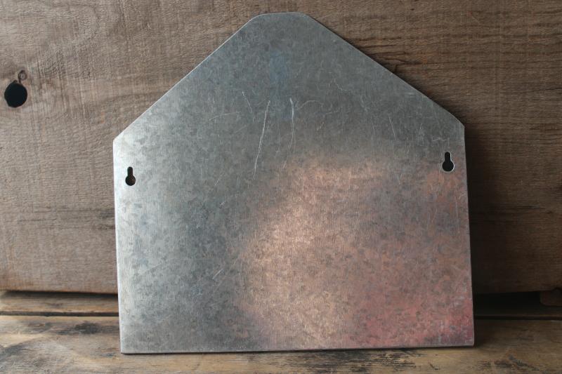 modern farmhouse galvanized zinc metal envelope wall pocket mail holder