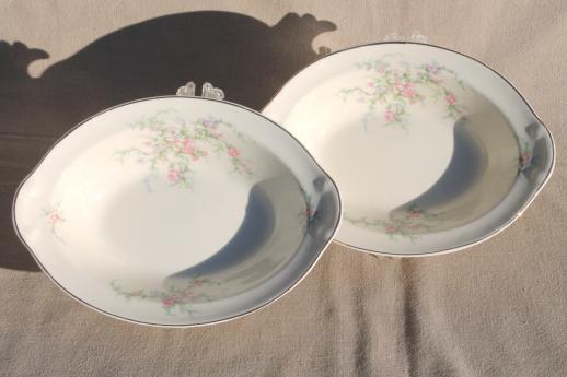 moss rose pink roses Taylor, Smith & Taylor china serving ware, shabby vintage chic