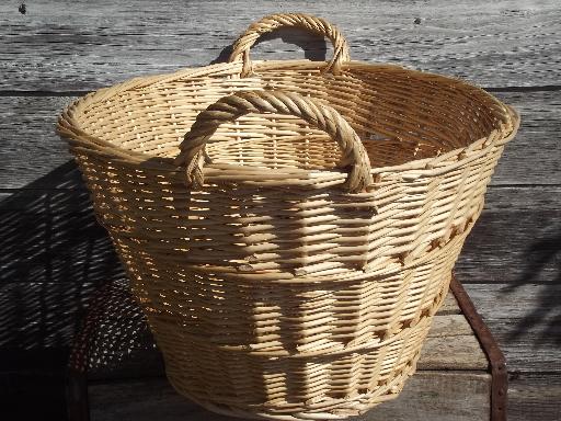 natural wicker laundry basket, wash line laundry room clothes basket