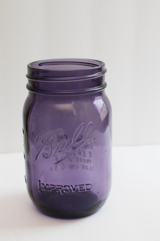 new improved Ball jar pint size amethyst purple 100 year anniversary edition