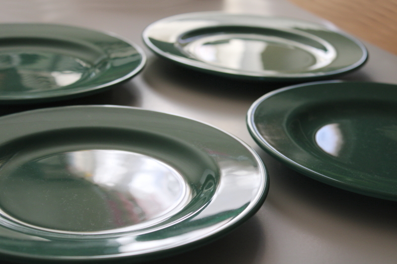 new w/ labels Vista Alegre Portugal salad plates set, Prisma pistache green solid color