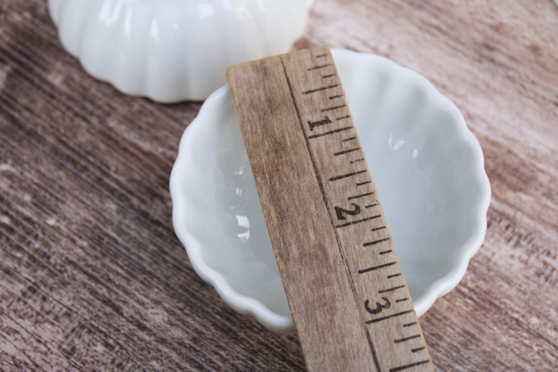 new old stock Pier 1 white porcelain mini sauce dishes, set of 12 tiny