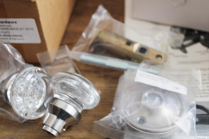 new old stock antique reproduction door knobs Victorian mercury glass