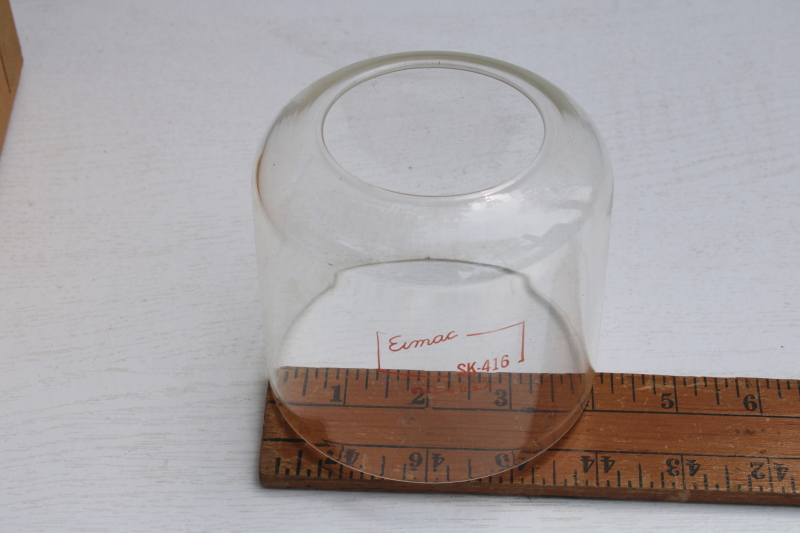 new old stock in original box vintage glass chimney Eimac SK 416 vacuum tube cover