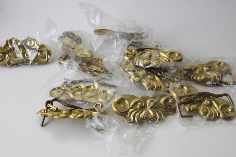 new old stock vintage brass hardware, antique chinoiserie style drawer pulls