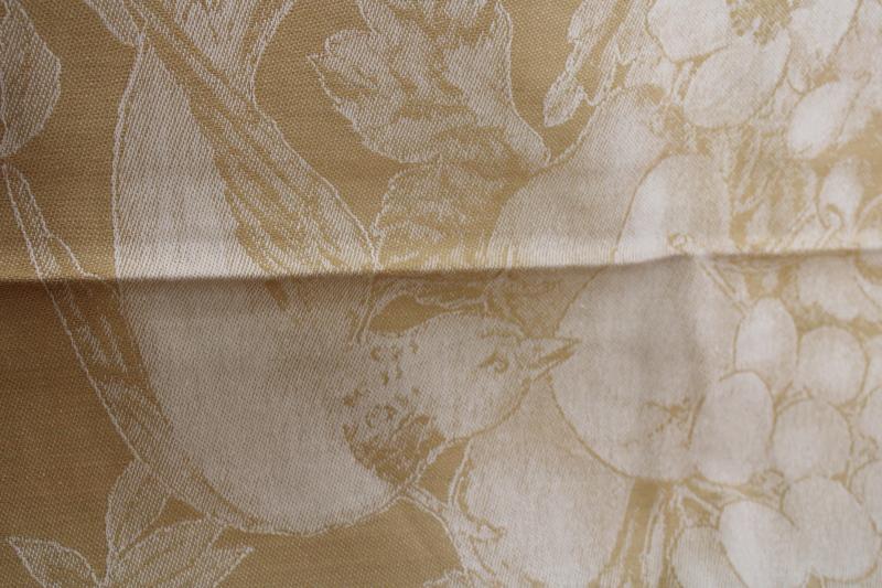 new w/ tags Williams Sonoma cotton jacquard napkins, autumn w/ birds