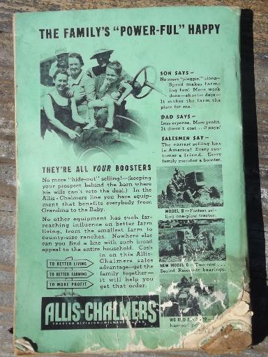 old WWII vintage farm equipment buyer's guide agricultural advertising