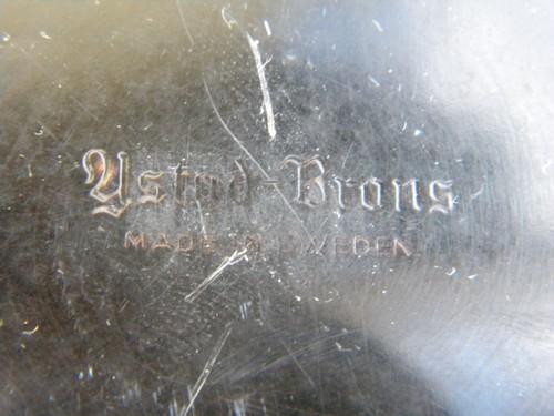 old Ystad-Brons engraved brass Swedish wedding plate Pjatteryds Kyrka