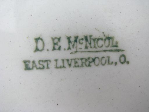 old antique D E McNichol East Liverpool Ohio china plate w/ grapes