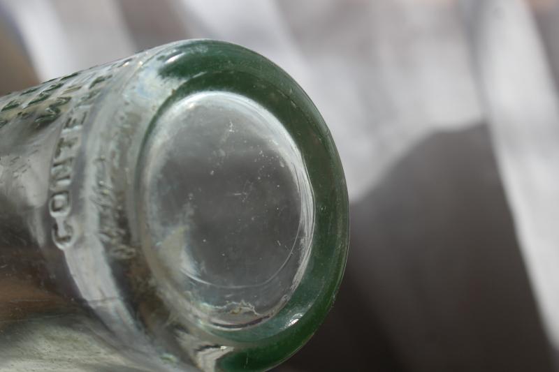 old antique embossed glass bottle Crown Bottling Works Jefferson Wisconsin