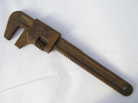 antique pipe wrench images