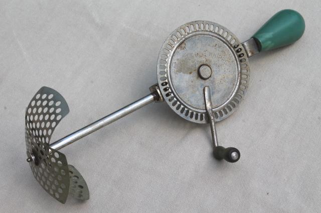 old, antique, vintage eggbeaters, hand-crank rotary egg beater collection