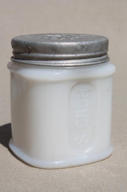Lot of 3 Small White Milk Glass Jars Vintage Antique Screw Top, Without  Lids