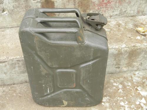 old army jeep or truck jerry can w/ olive green paint 1960s vintage