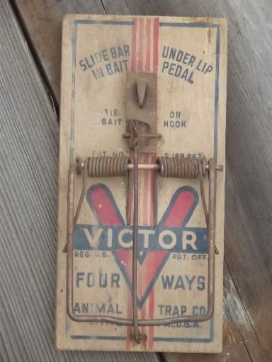 old barn rat traps for decoration, creepy vintage Halloween prop pieces