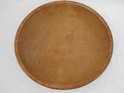 old farm primitive wood bowl, vintage kitchenware