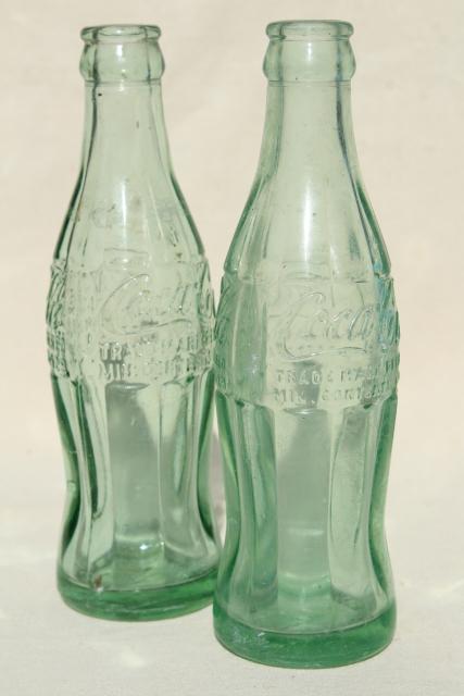 old glass Coke bottle lot, vintage soda bottles Sterling Illinois Rockford Freeport Macomb