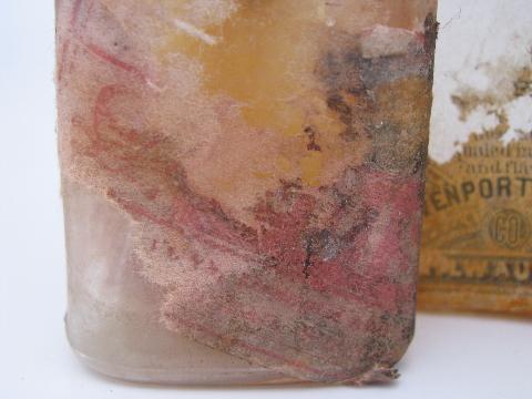old glass medicine bottle lot, antique vintage bottles as found