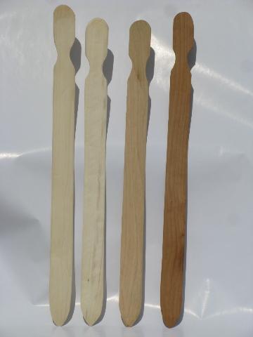 old handmade wood lefse sticks, from Wisconsin farm estate