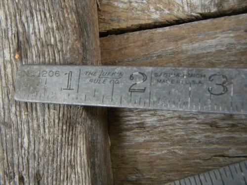 old industrial vintage Lufkin folding ruler, vintage measuring tool