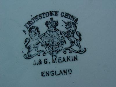 old white ironstone china platter, england
