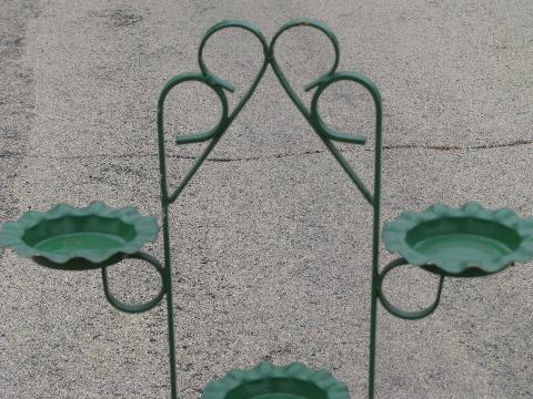 old wrought iron plant stand to hold candles, flowers, floor displays