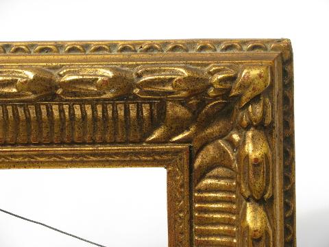 ornate vintage Florentine style picture / mirror frame, antique gold finish