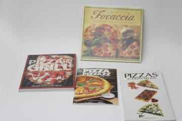 out of print cookbooks lot making homemade pizza  focaccia flatbreads, pizza crusts  toppings