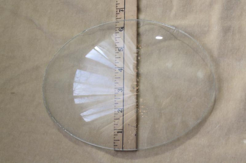 oval convex glass, vintage replacement for domed bubble glass picture frame
