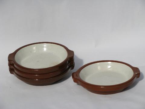 oven safe stoneware pottery individual gratins or ramekins