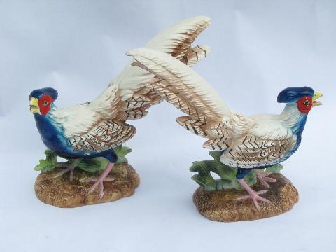 decorative pheasant figurines