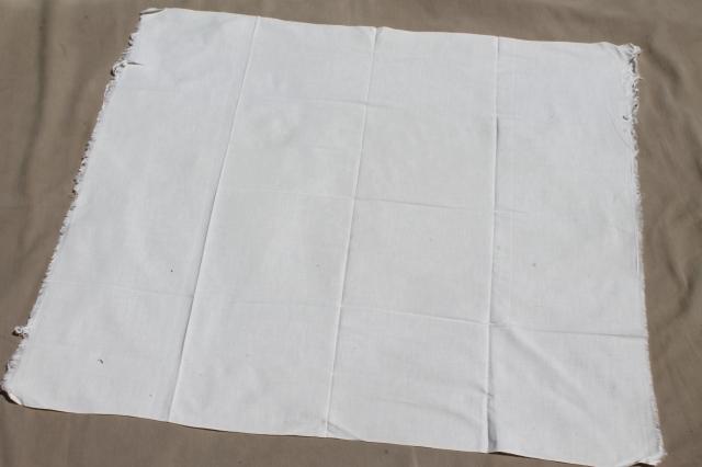 plain white cotton feedsack fabric, authentic old flour sacks for days of the week towels