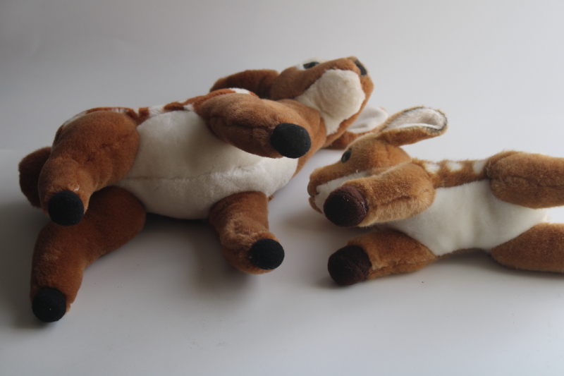 plush toy deer large small fawns, white spotted young doe baby stuffed animals